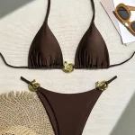 Giulia - Triangle Bikini with Ruffled Edges