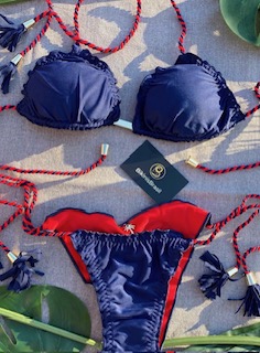 Livia - Swimsuit with Tropical Print